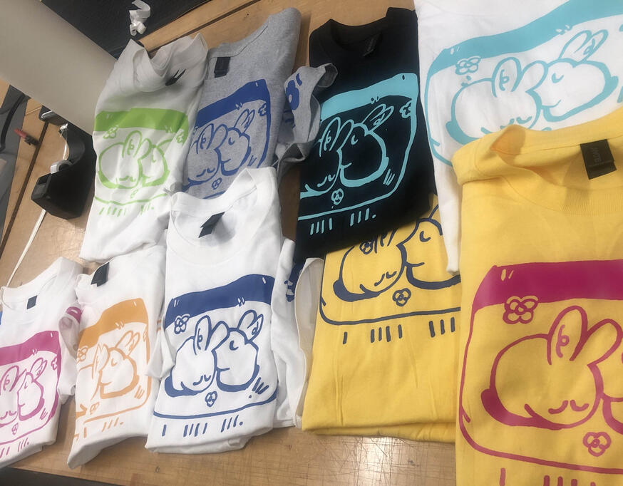 i iiii iii bunny shirt (bfa pop up shop)