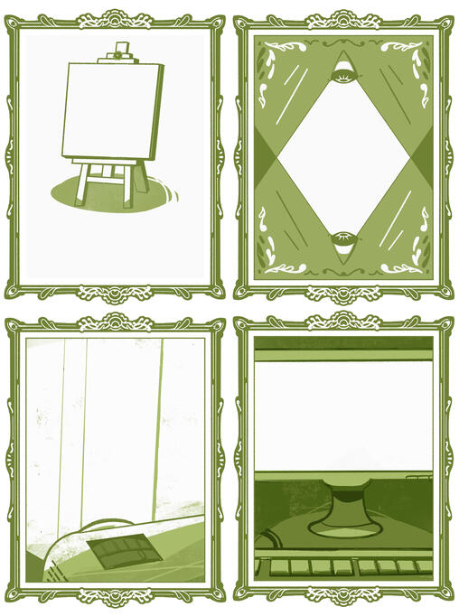 a vision in green exhibition poster blanks