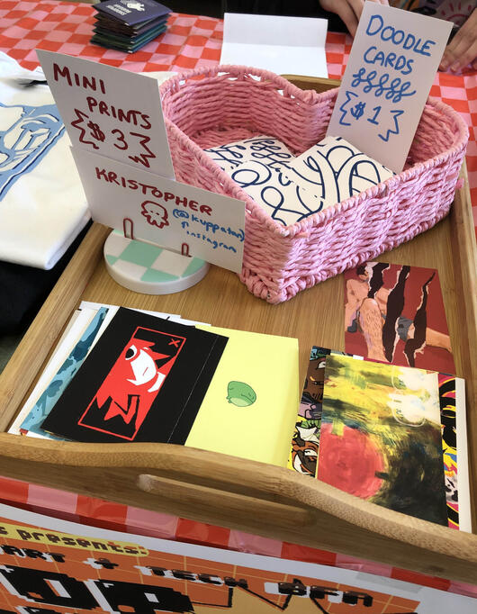 mini prints and doodle cards (bfa pop up shop)