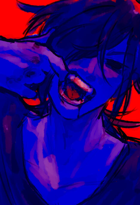 red blue